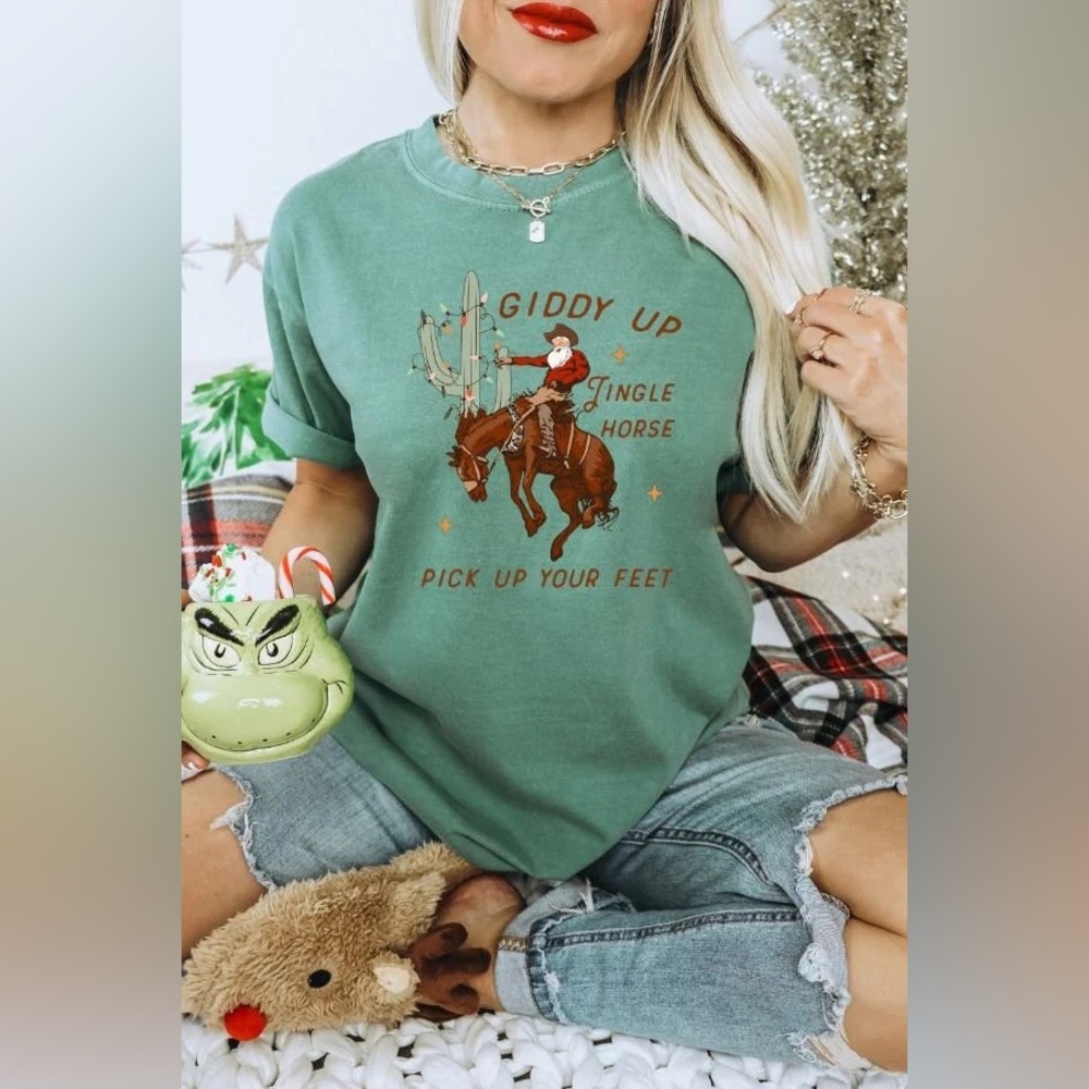 Giddy Up Jingle Horse T-Shirt Tee